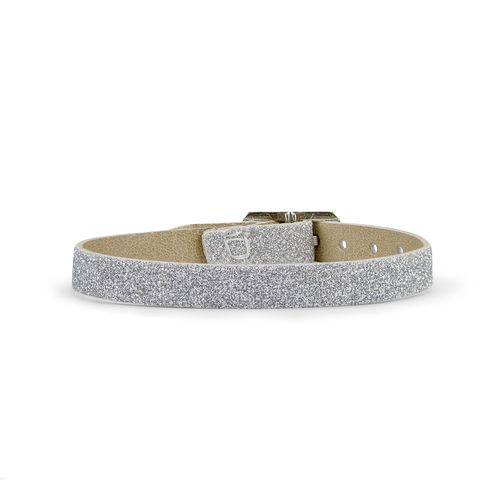 Pulseira Infantil Bibi Feminina Prata com Brilho - 1035137