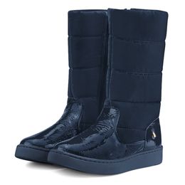 Bota Infantil Feminina Bibi Urban Boots Azul com Verniz Drop 1049106