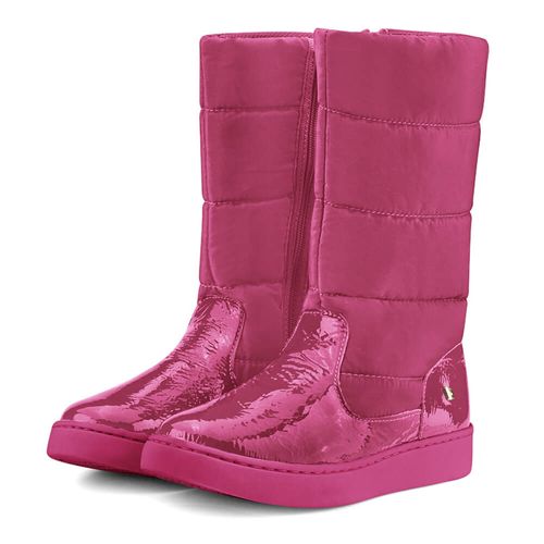 Bota Infantil Feminina Bibi Urban Boots Rosa com Verniz Drop 1049107