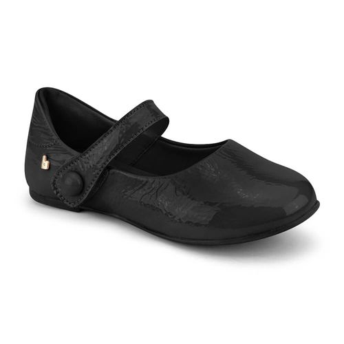 Sapatilha Infantil Feminina Bibi Ballerina Preta com Verniz 1171016