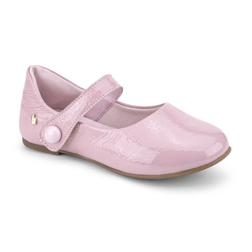 Sapatilha Infantil Feminina Bibi Ballerina Rosa com Verniz