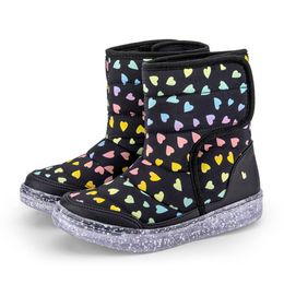 Bota Infantil Feminina Bibi Urban Boots Preta com Estampa Love Rainbow Drop 1049112