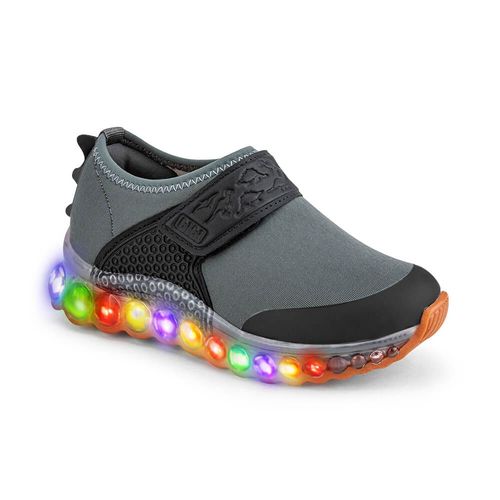 Tênis Infantil de Luz Masculino Estampa Dino com Velcro Bibi Roller Celebration