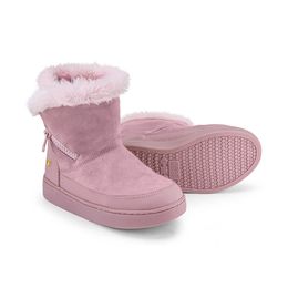Bota Infantil Feminina Cano Baixo Rosa com Pelo Bibi Urban Boots