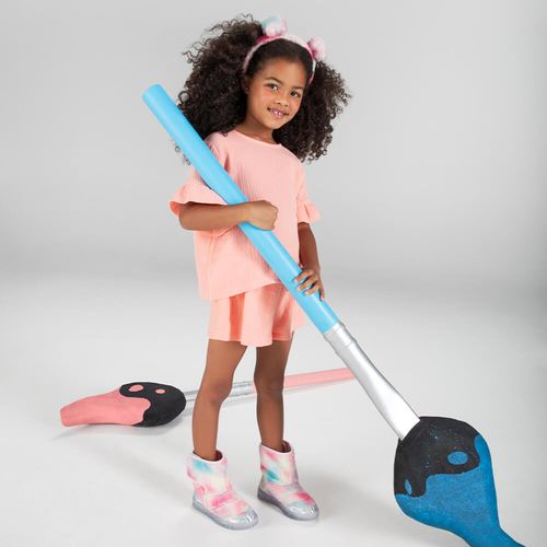 Bota Infantil Feminina Colorida com Pelo Bibi Urban Boots