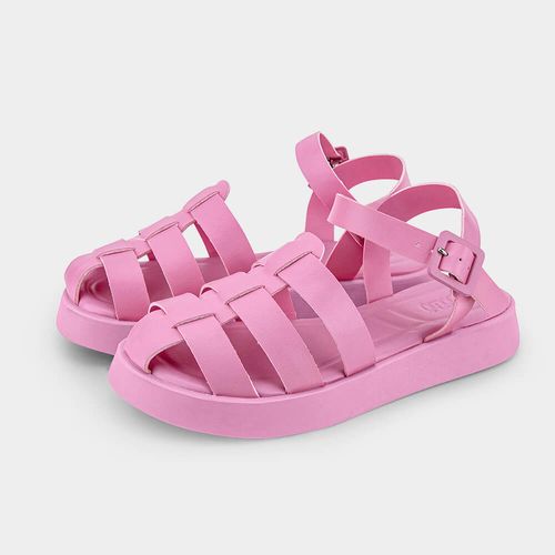 Sandália Infantil Bibi Plataforma Rosa Flamingo