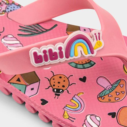 Chinelo Infantil Bibi Sun Rosa Estampa Sonhos de Verão