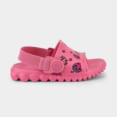 Chinelo Infantil Bibi Sun Slide Rosa Estampa Joaninha