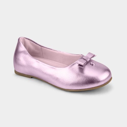 Sapatilha Infantil Bibi Ballerina Kids Rosa com Laço