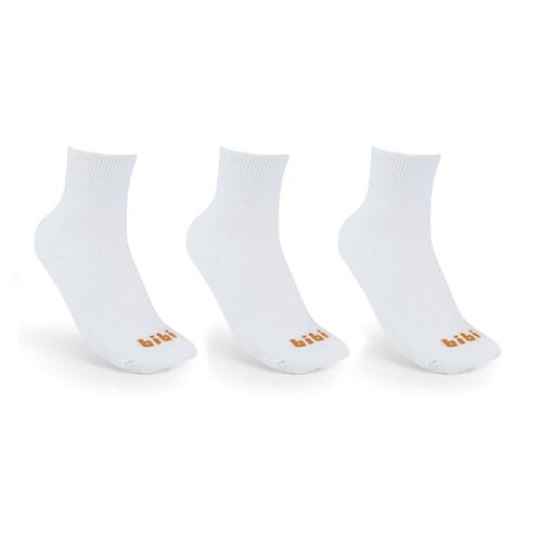 Kit de Meias Infantil Mini Branca Cano Médio