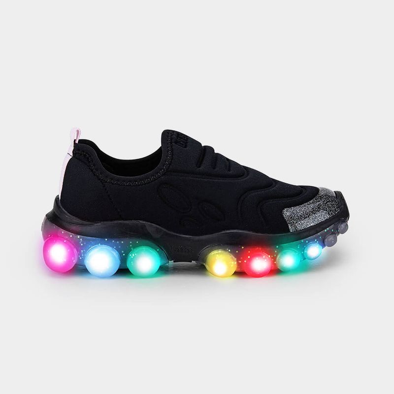 Tenis de best sale led feminino preto