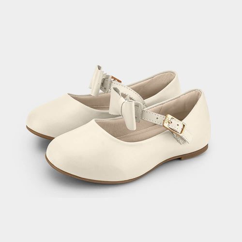 Sapatilha Infantil Bibi Ballerina Mini Bege com Laço