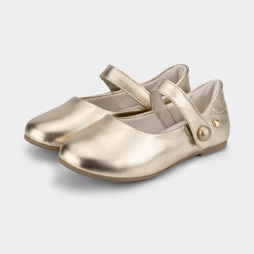 Sapatilha Infantil Bibi Ballerina Mini Dourada