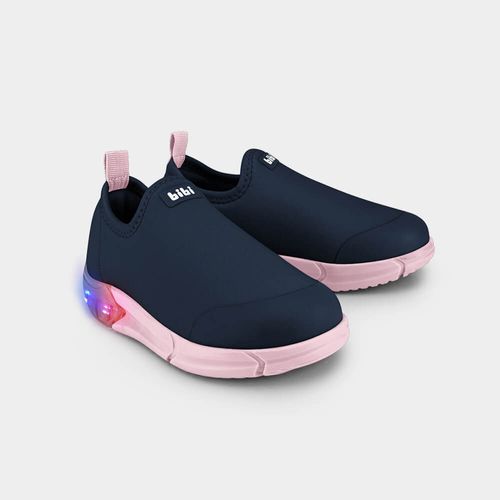 Tênis Infantil de Luz Bibi Space Azul e Rosa