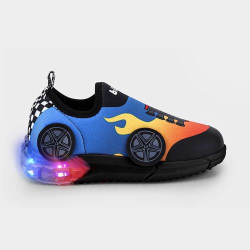 Tênis Infantil de Luz Bibi Space Preto de Carro