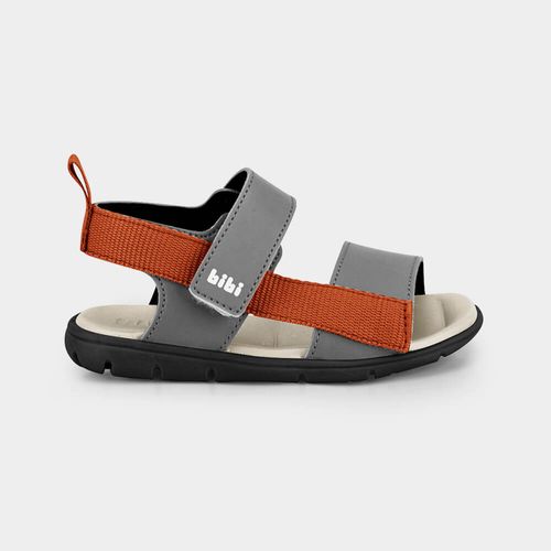 Papete Infantil Bibi Basic Sandals Mini Cinza e Rust