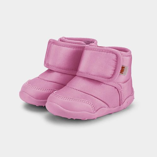 Abotinado Infantil Bibi Fisioflex Originals Drop Rosa com Pelinho