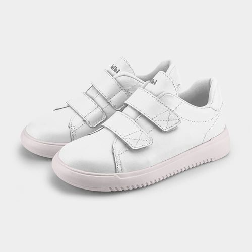 Tênis Infantil Bibi New Way Branco de Couro com Tiras