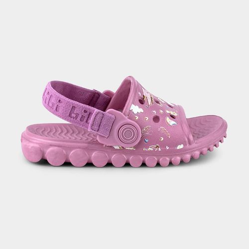 Chinelo Infantil Bibi Sun Slide Rosa de Unicórnio