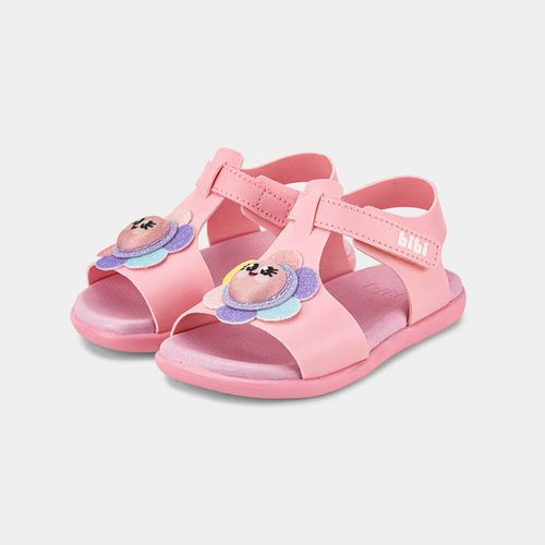 Sandália Infantil Bibi Baby Soft II Rosa de Flor