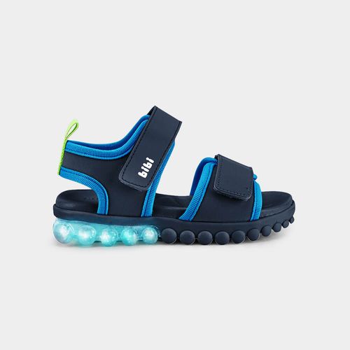 Sandália Infantil de Luz Bibi Summer Roller Light Azul Marinho