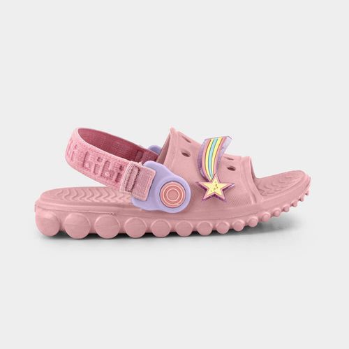 Chinelo Infantil Bibi Sun Slide Rosa de Estrela