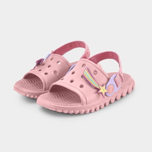 Chinelo Infantil Bibi Sun Slide Rosa de Estrela