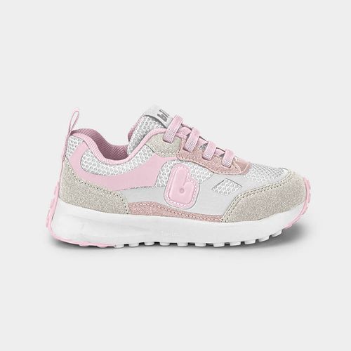 Tênis Infantil Bibi Jogging Rosa com Branco