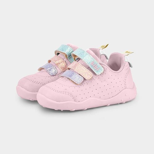 Tênis Infantil Bibi Fisioflex Originals Rosa de Tiras com Brilhos