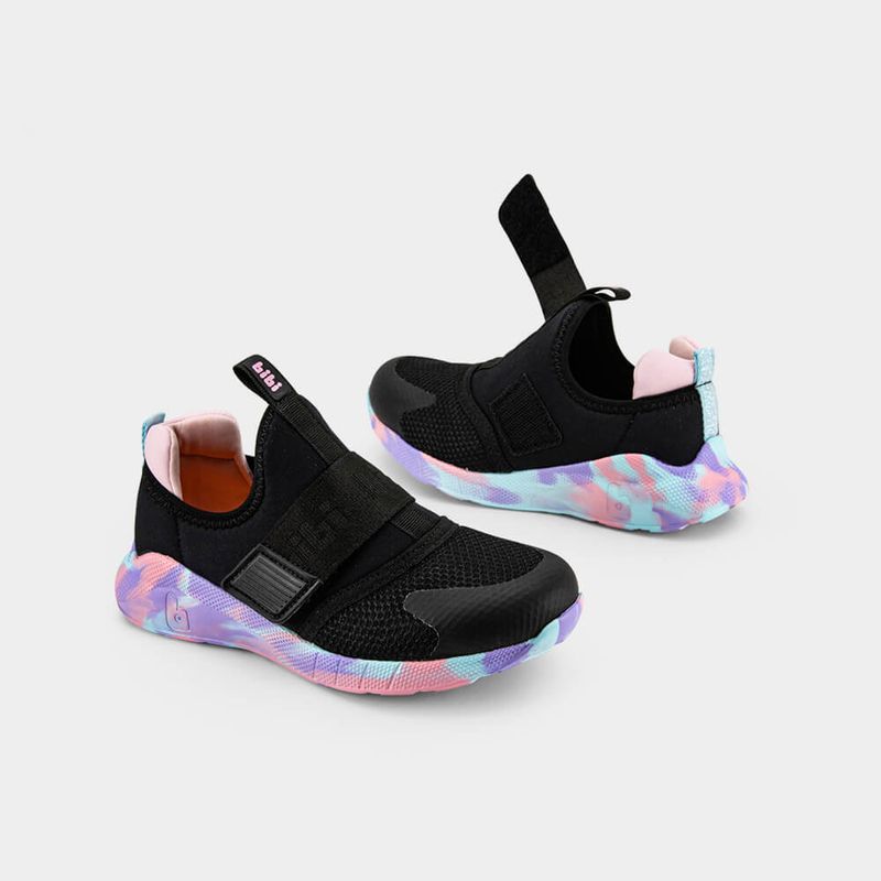 Tênis Infantil Bibi Evolution II Preto com Rosa 1203077 - Calçados