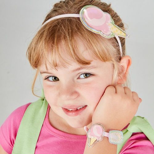 Pulseira Infantil Bibi Rosa de Sorvete