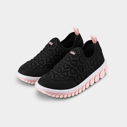 Tênis Infantil Bibi Roller 2.0 Preto com Rosa de Coração 1155289