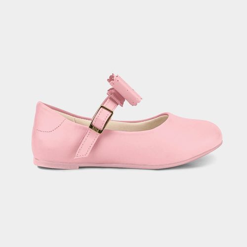 Sapatilha Infantil Bibi Ballerina Mini Rosa com Laço