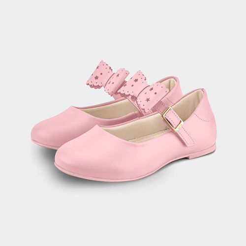 Sapatilha Infantil Bibi Ballerina Mini Rosa com Laço