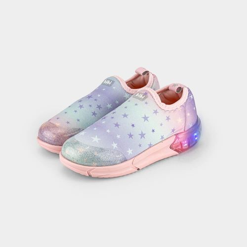 Tênis Infantil de Luz Bibi Space Tie Dye de Estrela