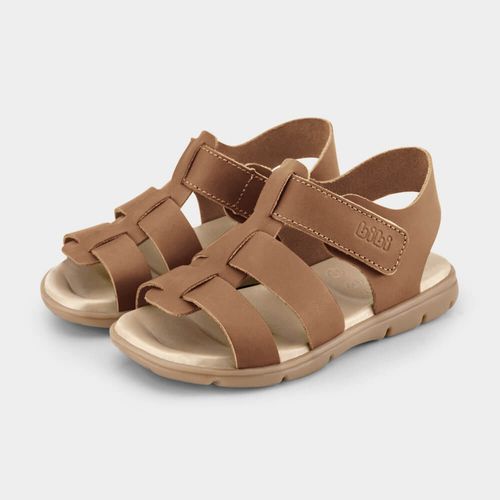 Sandália Infantil Bibi Basic Sandals Kids Marrom de Tiras