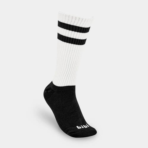 Meia Infantil Bibi Kids lll Branca com Preto Cano Longo