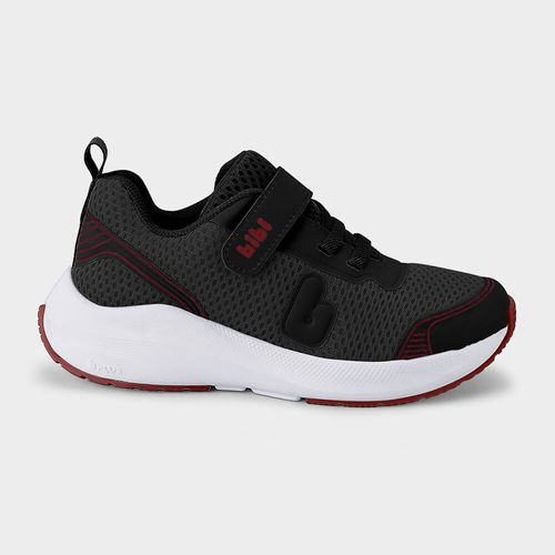 Tênis Infantil Bibi High School Cinza com Vermelho