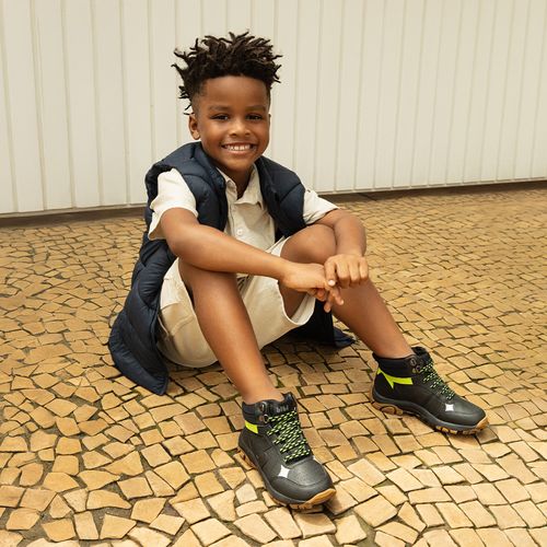 Abotinado Infantil Bibi Trail Preto