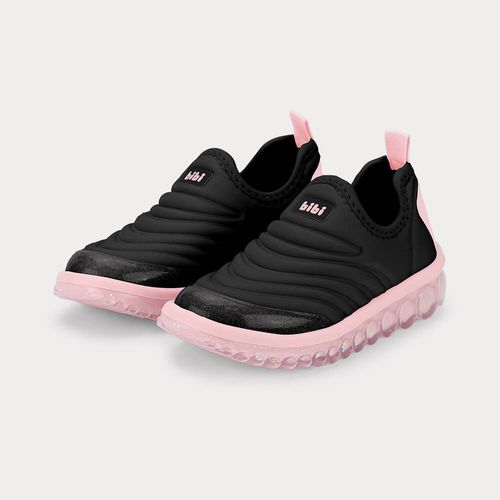 Tênis Infantil Bibi Roller 2.0 Preto com Rosa