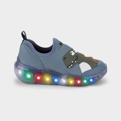 Tênis Infantil de Luz Bibi Roller Celebration 3.0 Azul de Dino