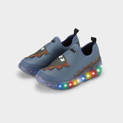 Tênis Infantil de Luz Bibi Roller Celebration 3.0 Azul de Dino