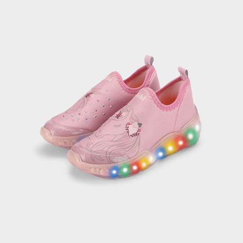 Tênis Infantil de Luz Bibi Roller Celebration 3.0 Rosa de Unicórnio