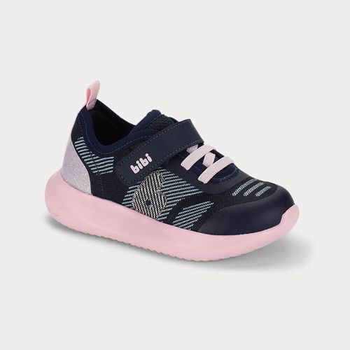 Tênis Infantil Bibi Flash Azul Marinho com Rosa