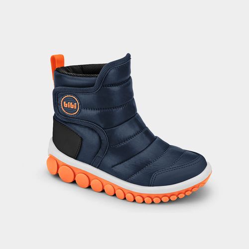 Bota Infantil Bibi Roller 2.0 Drop Azul Marinho com Laranja