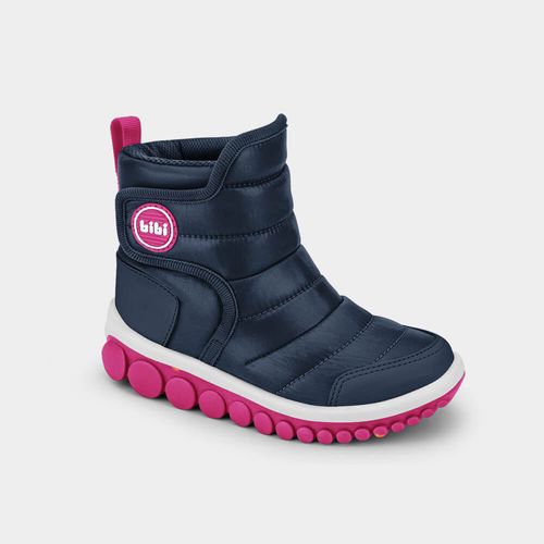 Bota Infantil Bibi Roller 2.0 Drop Azul Marinho com Rosa