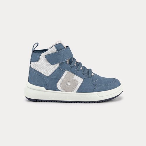 Abotinado Infantil Bibi B College Azul com Branco