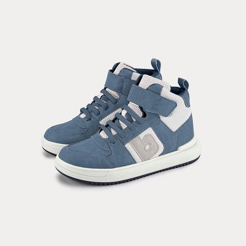 Abotinado Infantil Bibi B College Azul com Branco