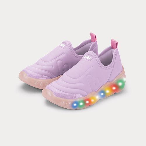 Tênis Infantil de Luz Bibi Roller Celebration 3.0 Lilás