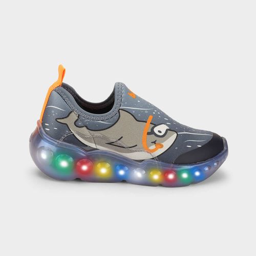 Tênis Infantil de Luz Bibi Roller Celebration 3.0 Azul de Tubarão